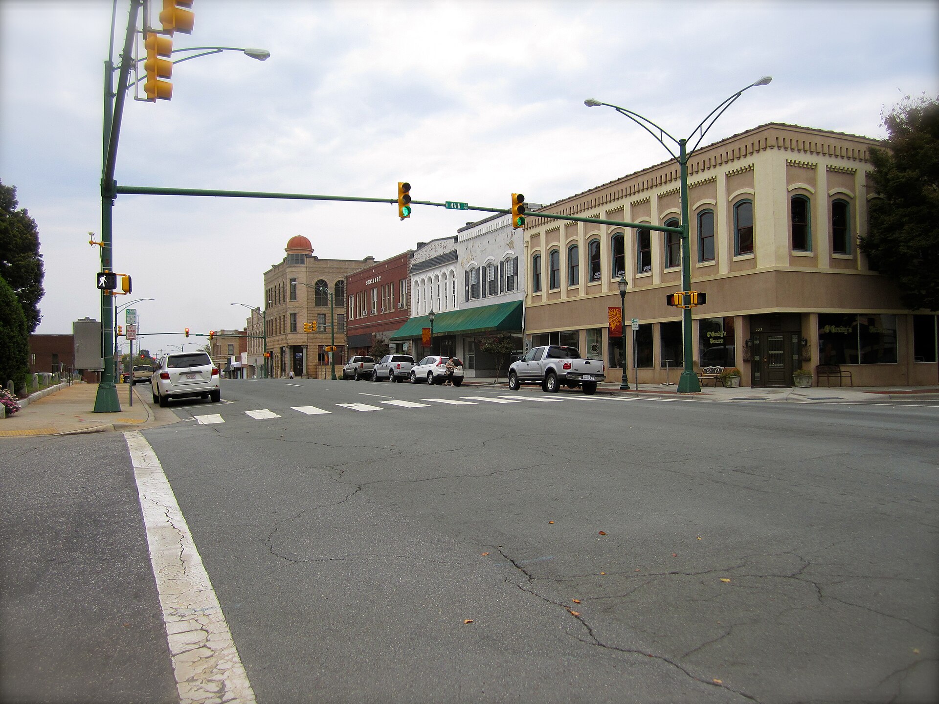 Franklin Street in Monroe's downtown historic district in 2012
