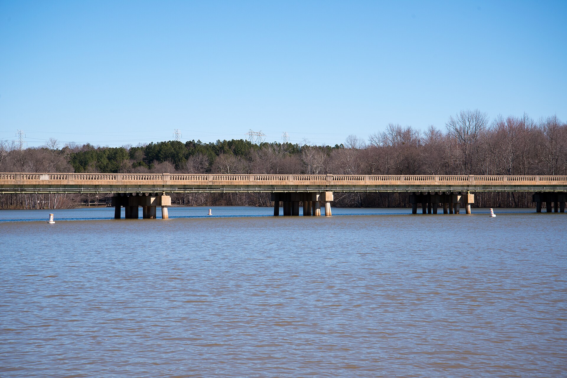Sloans Ferry Bridge (Wilkinson Boulevard) over the Catawba River between Charlotte and Belmont