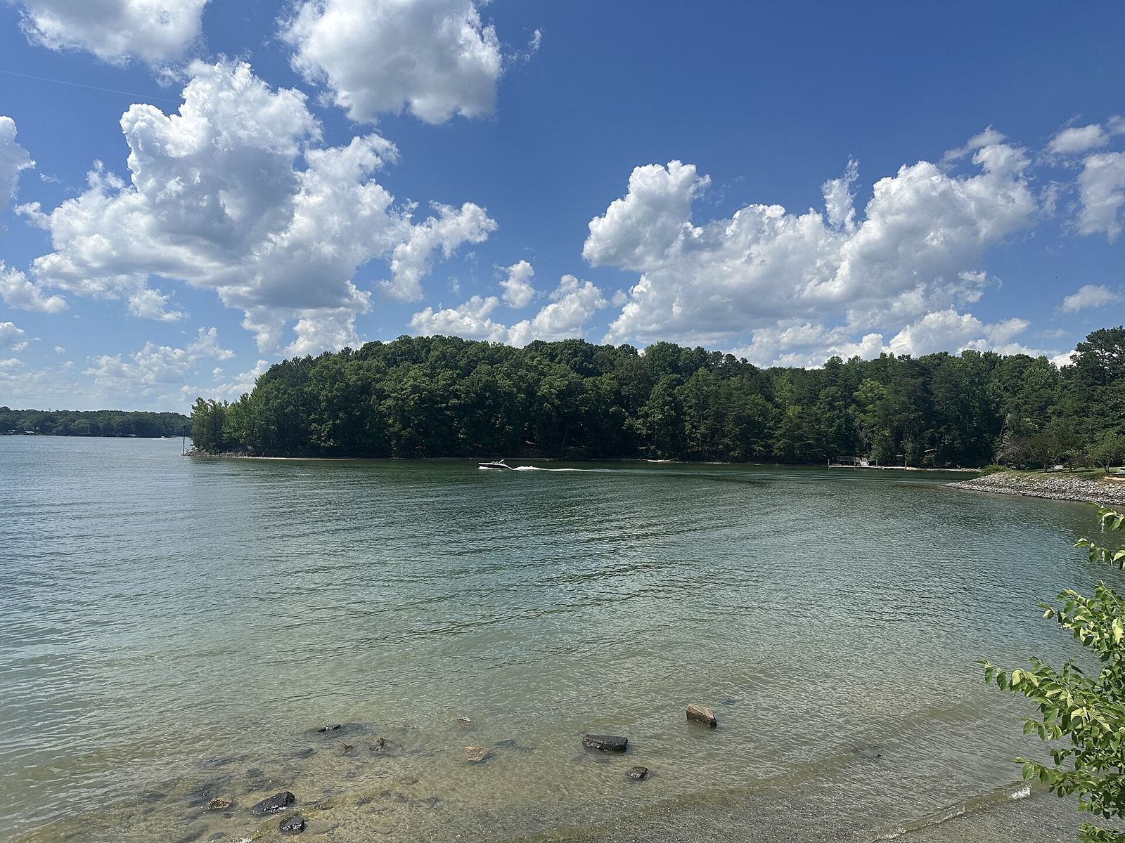 Lake Wylie at Copperhead Island in McDowell Park, southwest Charlotte
