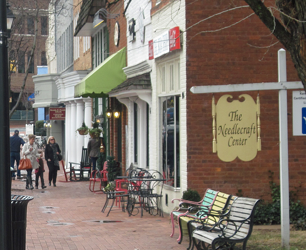 Shops along Main Street in downtown Davidson