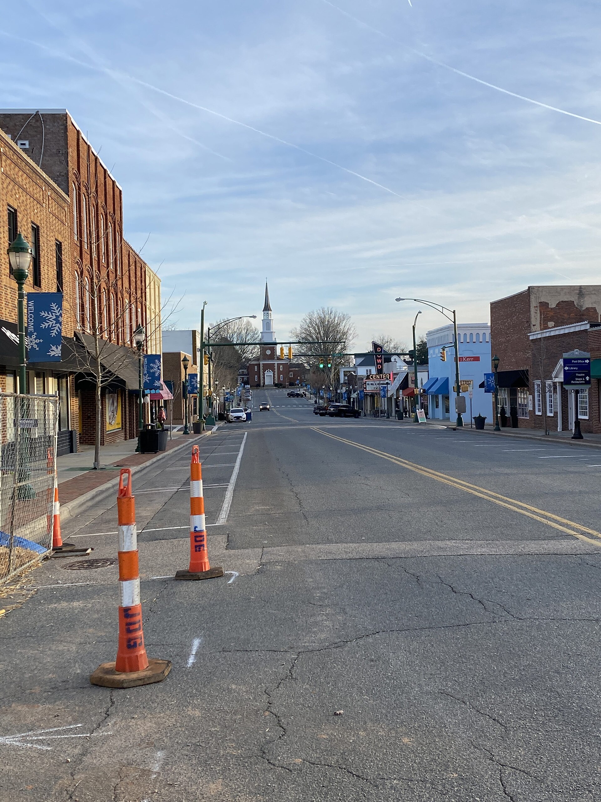 Main Street in downtown Monroe in 2023