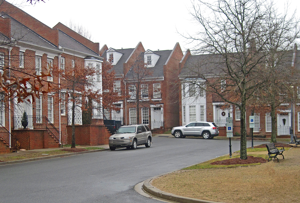Townhouses and live/work units on the Vermillion town square
